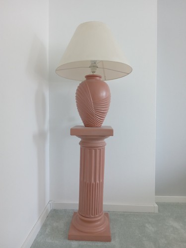 Lampe mit säule terracotta - säule, terracotta-