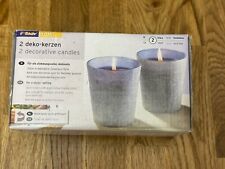 TCM Tchibo 2 Deko - Kerzen im Glas in * Zuckerguss - Optik *, Neu !