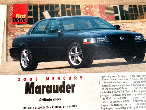 Mercury marauder first drive - mercury,