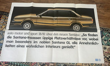 Top Rarität!! Altes Großes Original Werbe-Plakat VW Santa  Werbung 1982