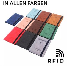 Reisepass Hülle für Passport RFID PU Leder Reise Brieftasche Pass Mappe Ausweis