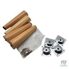 INMOZATA Möbelfüße Holz 4