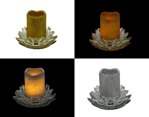 Kerzenständer lotusblüte mit - kerzenständer,