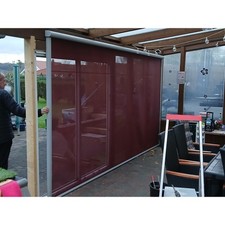 WEINOR Außenjalousie Vertikalmarkise Senkrechtmarkise mit Motor 396 x 217 cm