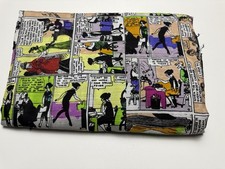 PLOMO O PLATA, Schal, Tuch, Comic, Baumwolle/Seide, 140x140cm, Mehrfarbig, Neu