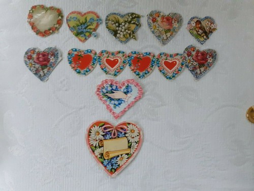 13x vintage antik herzen - herzen, herz