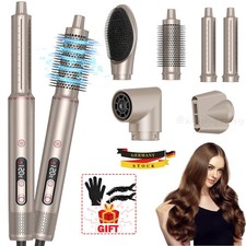 6 in1 Multihaarstyler Warmluftbürste Haartrockner 110,000 U/min mit Lockenstab
