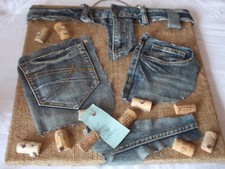 Pinnwand Jeanshose 40 x 40 cm Handgemacht