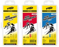 Toko Skiwachs Set 3 x Base Performance Wax für Alpinski + Langlaufski + Board 