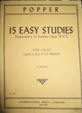 NOTEN für Cello (wth cello II at libitum): 15 easy studies- preparatory to studi