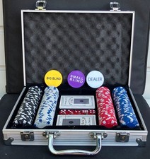 Tabletop Games Komplettes Poker Set Spieleset 200 Teile im Alu-Koffer