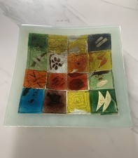 Bunte Glasschale / Centerpiece