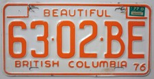 British Columbia Nummernschild