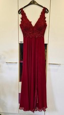 Abikleid Ballkleid Festkleid Abendkleid lang - bordeauxrot - Gr. M (NP 400,00€)