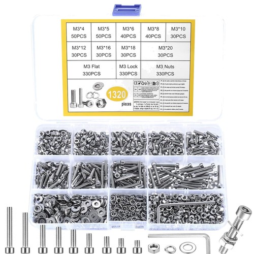 Schrauben set edelstahl - set, m3