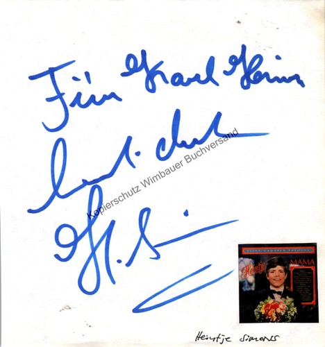 Original autogramm heintje - original,