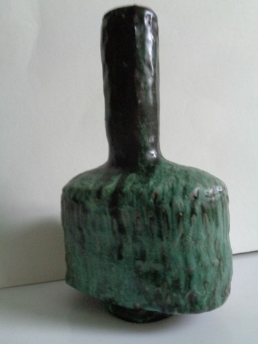 Grüne vase künstlerkeramik - grüne, vase,