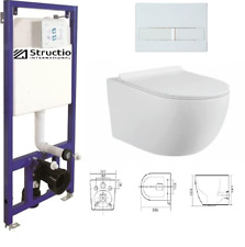 Hängewand WC Komplett SET Unterputzspülkasten Vorwandelement Spülrandloses WC´s