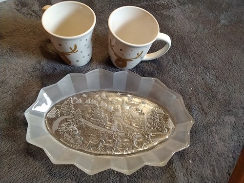 Weihnachtsteller aus glas und - aus,