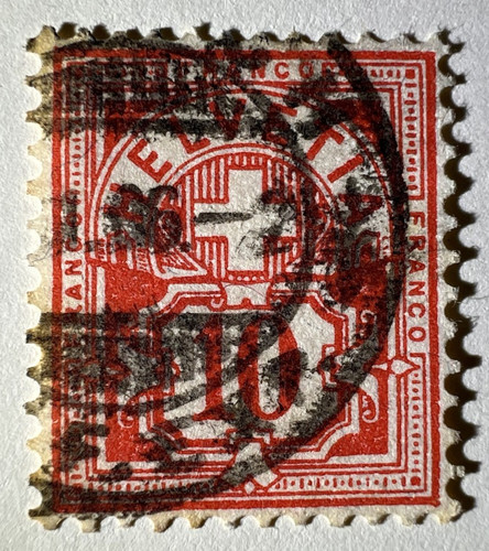Briefmarke helvetia franco - briefmarke,