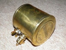 Vintage Messing 'Dick's Conditioner für Gürtel' Auto Reise Ölkanister mit Wasserhahn