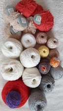 1420 g Wollreste zum Stricken und Häkeln - diverse Garne - Materialmix 