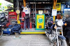 Fototapete VLIES-ALTE TANKSTELLE-(4369S)-Tapete XXL