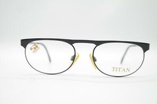 Vintage Stepper SI 509 Titan Schwarz Oval Brille Brillengestell eyeglasses NOS
