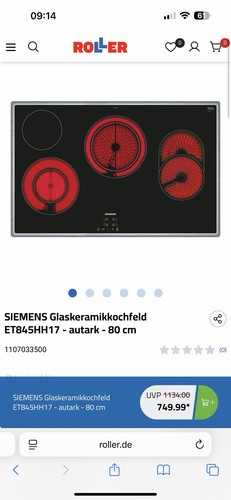 Siemens glaskeramik kochfeld - -,