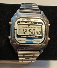 Vintage Digitaluhr "digi-tech Alarm Chronograph" 80er Jahre