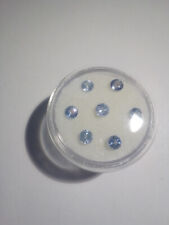 7 echte Ceylon Saphire rund round facet ca 3,8 mm clean-eyeclean brightblue