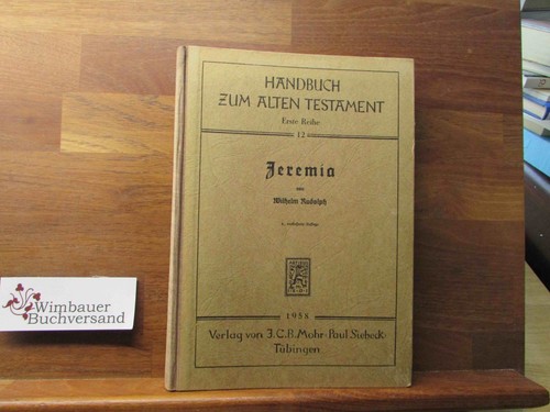 Jeremia handbuch zum alten - zum,