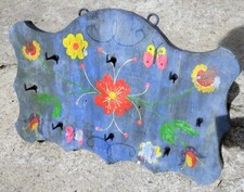 Schlüsselbrett mit Haken, mehr als 100 Jahre alt, Holz Landhaus, antik