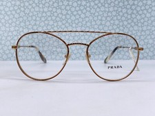 Prada Brille Damen Rund Gold