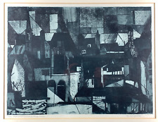 Radierung Brigitta Heyduck Schwarzenbruck Abendstimmung zu Nürnberg signiert