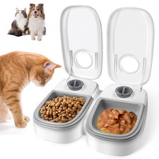 2X Timer Katze Hund Automatischer Futterspender Futterautomat Katzenfütterung