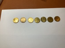 7x 5 Reichspfennig 1938 – Deutsches Reich - Komplett Prägestätten A B D E F G J