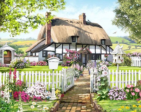 Malen nach zahlen cottage - nach,
