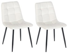 #R131339/2310 2x Esszimmerstuhl Antibes cremeweiß Polsterstuhl Stuhl-Set