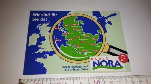 Alter aufkleber radio - radio, nora