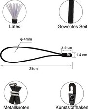 Spanngummi mit Haken 10/15/25