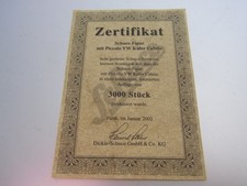 Schuco Ersatzteil: Zertifikat