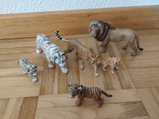 6 Schleich Raubkatzen Löwe, Tiger, Gepard