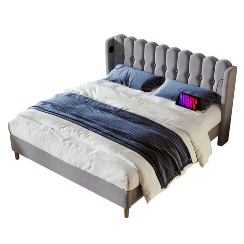 Polsterbett doppelbett mit usb - polsterbett,