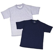Räumungsverkauf Kinder T- Shirt Kurzarmshirt NEU d.lblau graumeliert Top Neu