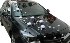 Autodeko Hochzeitsdeko Brautauto Autoschmuck Hochzeitsauto Rattan Herzen R7 Weiß