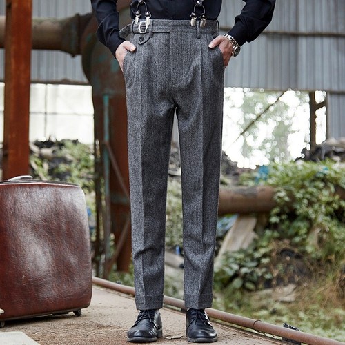 Herren wollmischung anzughose - herren,
