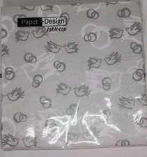 Serviette silber tauben ringe - tauben,