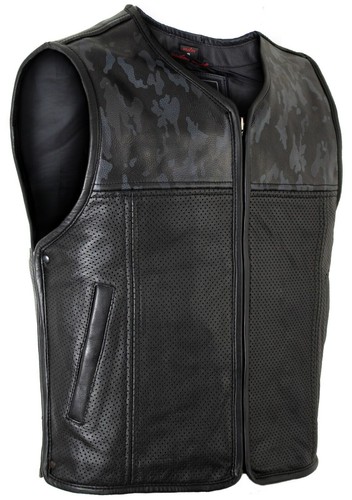 Herren biker kutte lederweste - herren,