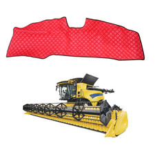 Rot Eco Leder Fußmatten Bezüge für New Holland Cr 9.90 / Hülle 8250 Mähdrescher